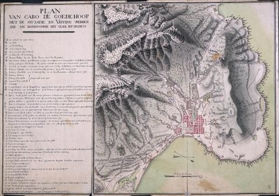 Map of the Cape of Good Hope by Robert Jacob Gordon